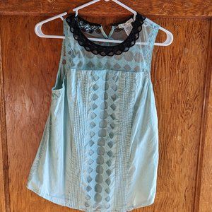Esley - Medium - Teal and Black Shirt - Unique Details!
